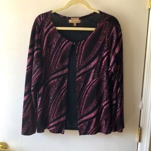 Vintage Notations Layered Evening Top Size XL GUC